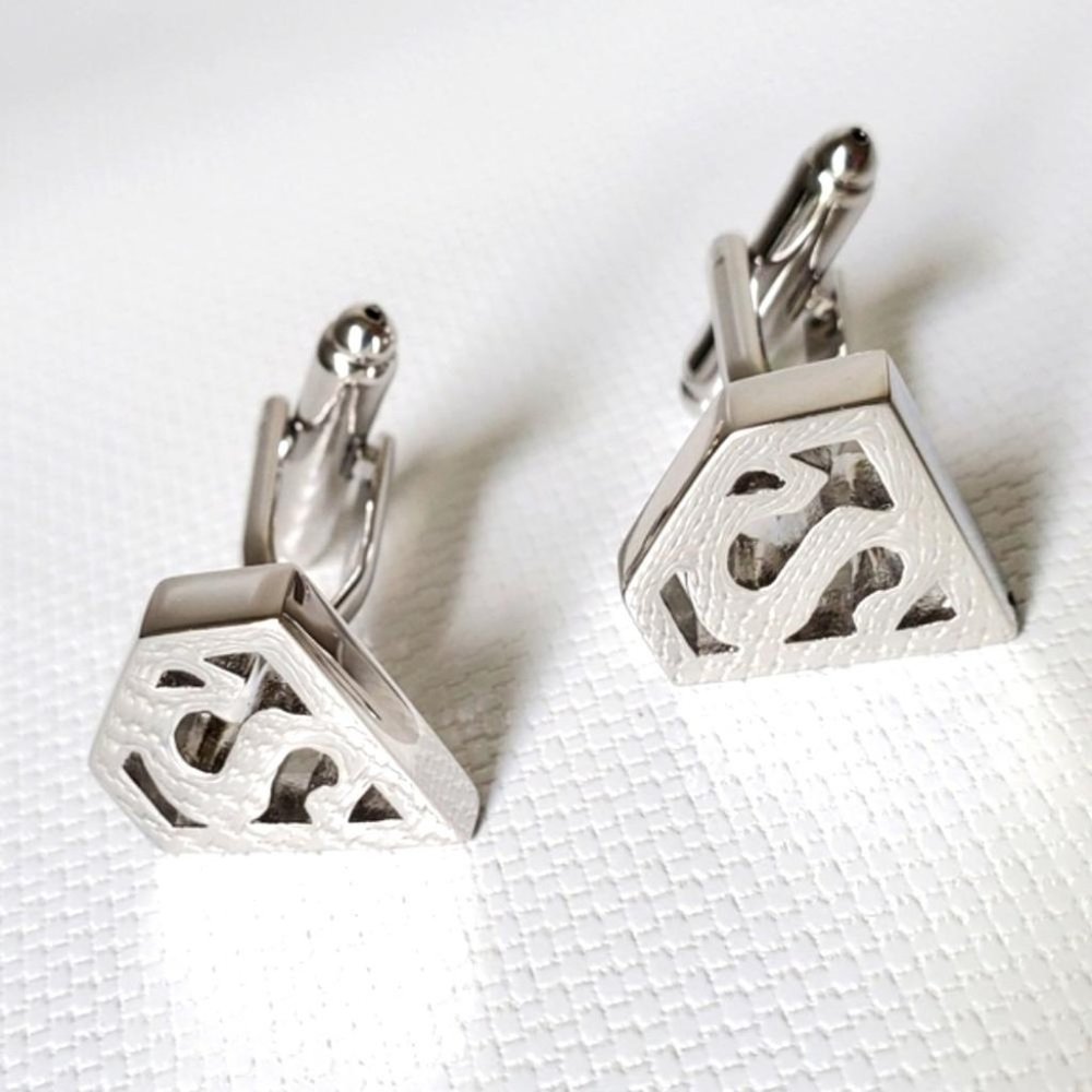 Super Man Stainless Steel Cuff Links